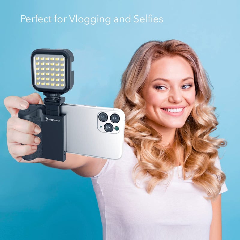 DigiPower Pocket Grip Stabilizer with Wireless Shutter Remote & Table-Top Mini Tripod for Mobile Phone, Works with iPhones & Android Smartphones for Filming YouTube, TikTok, & Instagram Videos, - Image 5